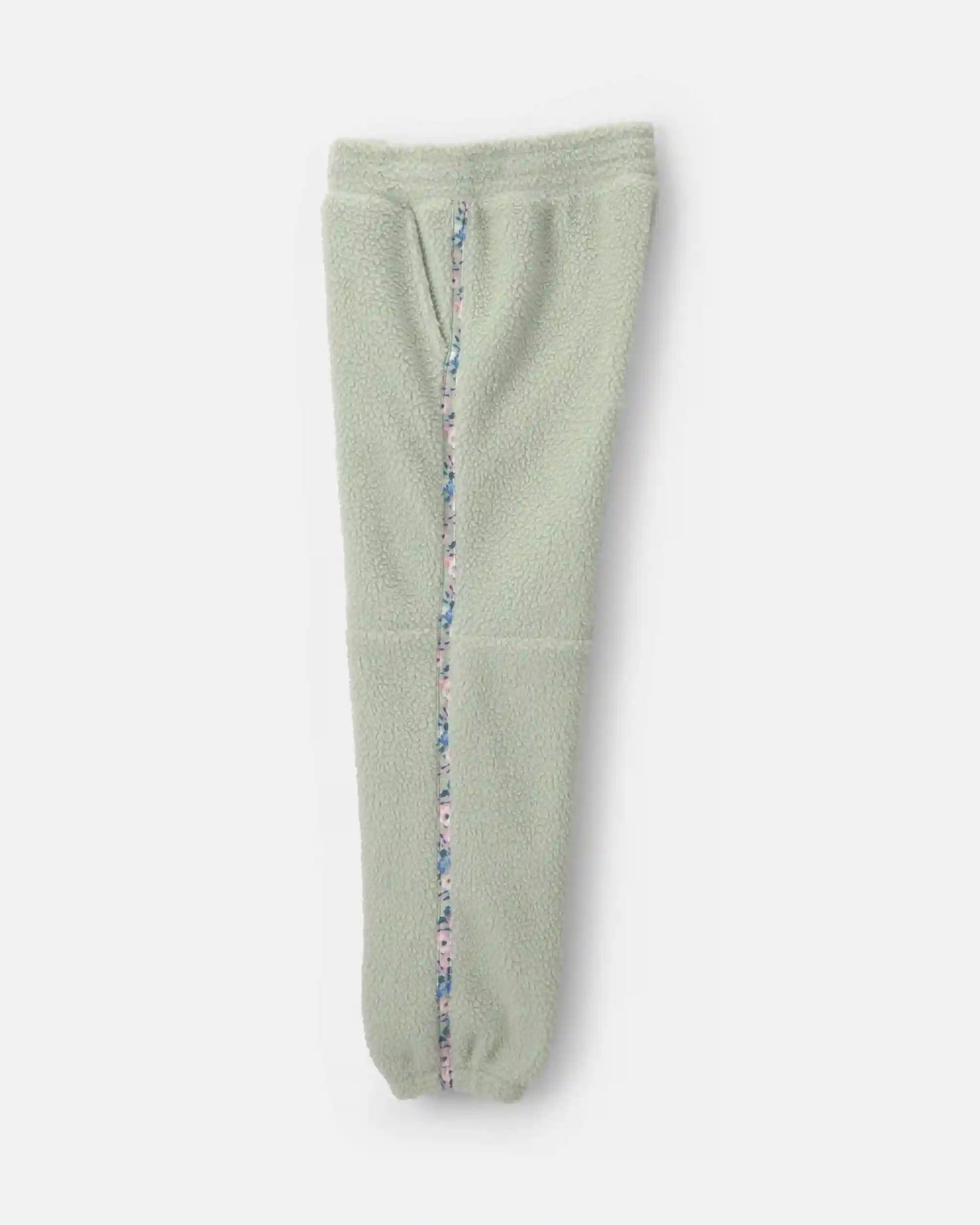 Girls Floral Fleece Joggers - Green