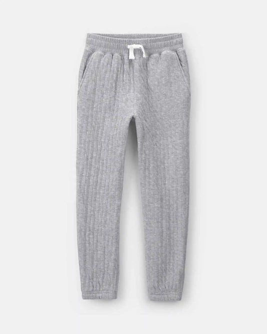 Boys Quilted Joggers - Grey