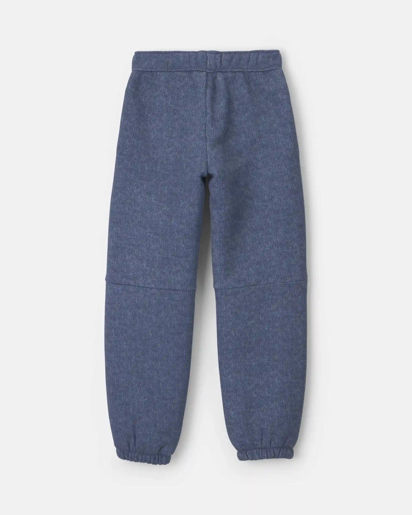 Girls Chambray Fleece Joggers - Medium Wash