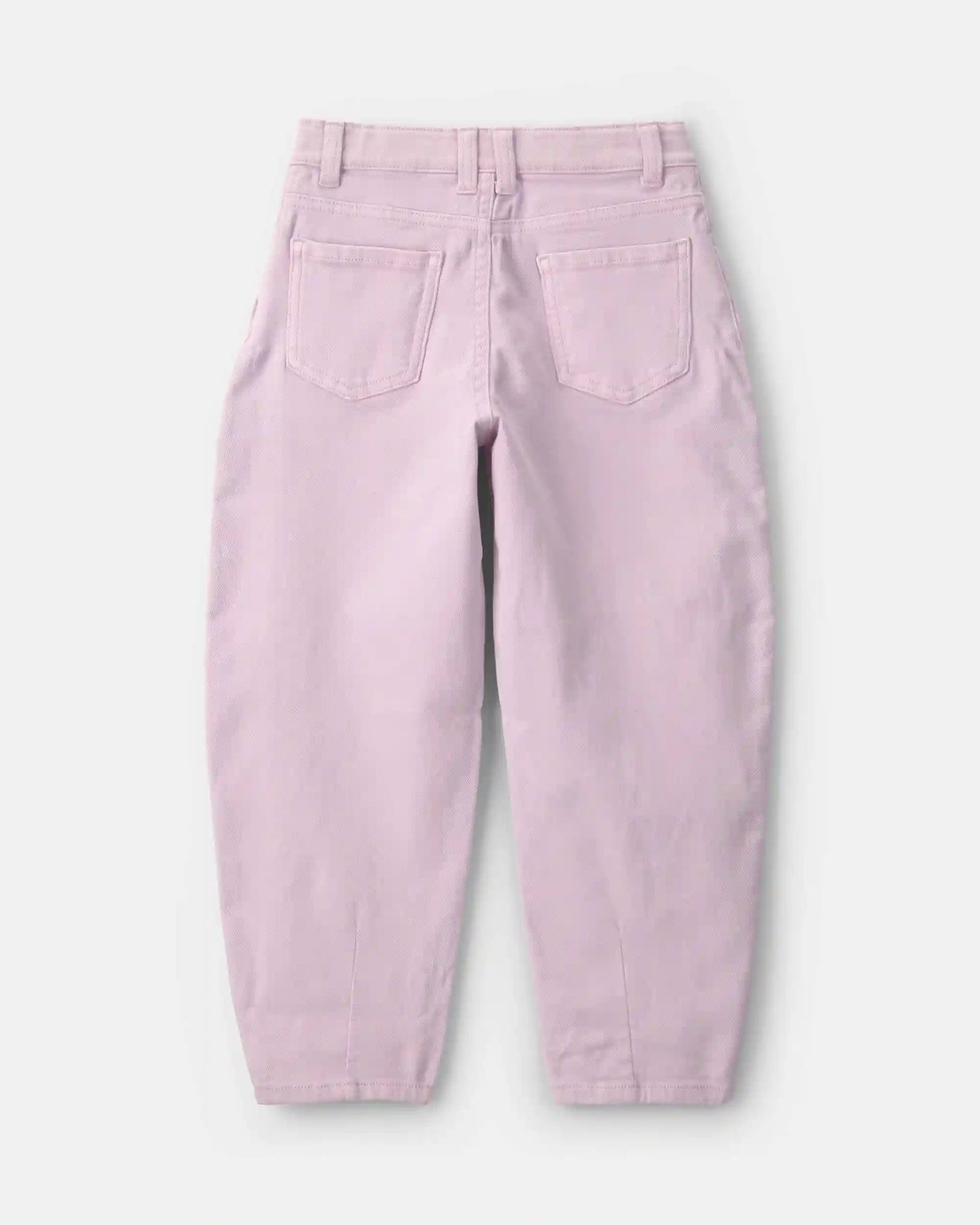 Girls Teddy Fleece Denim Barrel Jeans - Purple