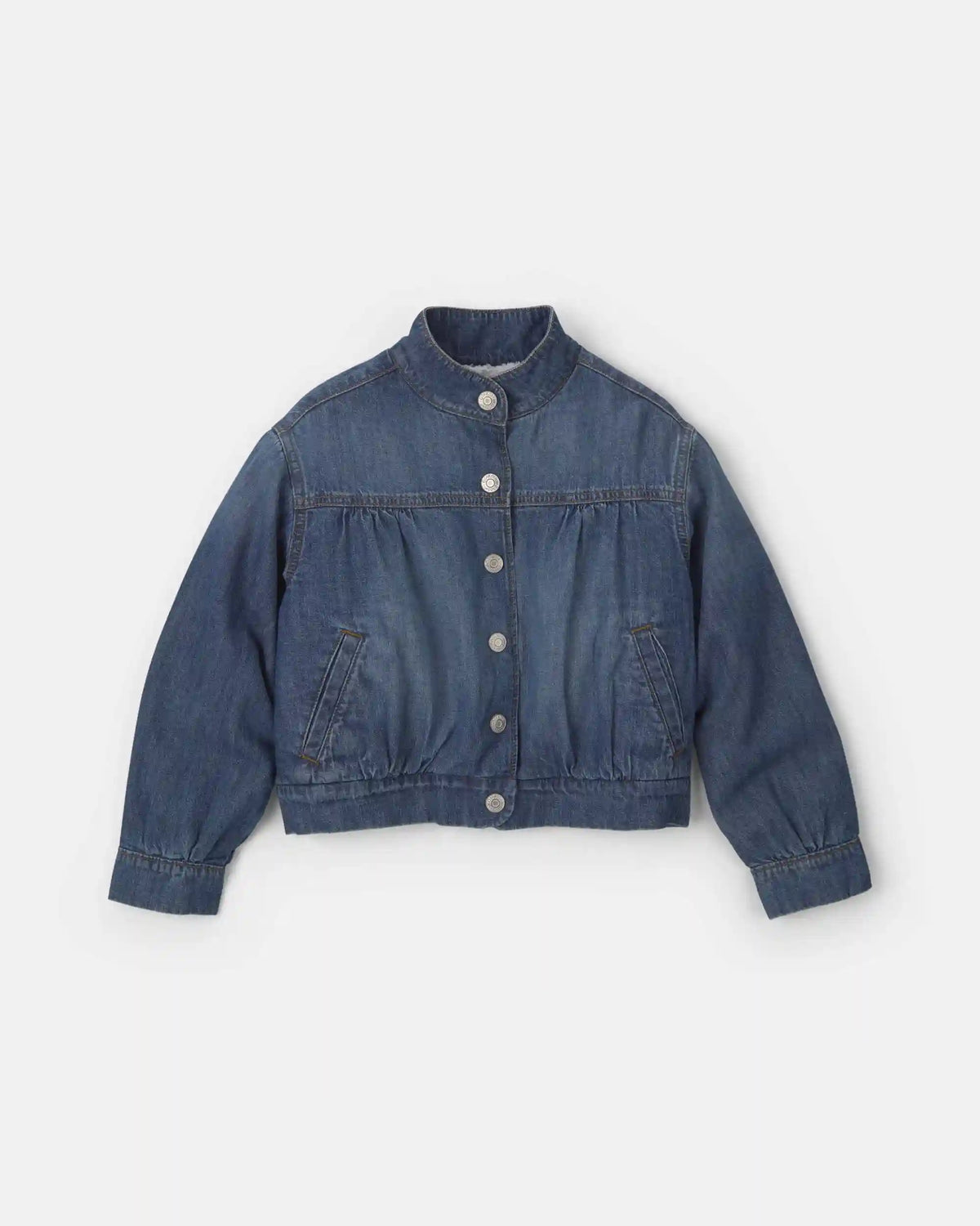 Girls Teddy Fleece-Lined Denim Jacket - Dark Wash