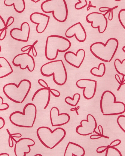 Girls 2-Pack Valentine's Day Loose Fit Night Gown - Pink/Blue
