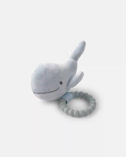 Boys Whale Plush Teether - Blue