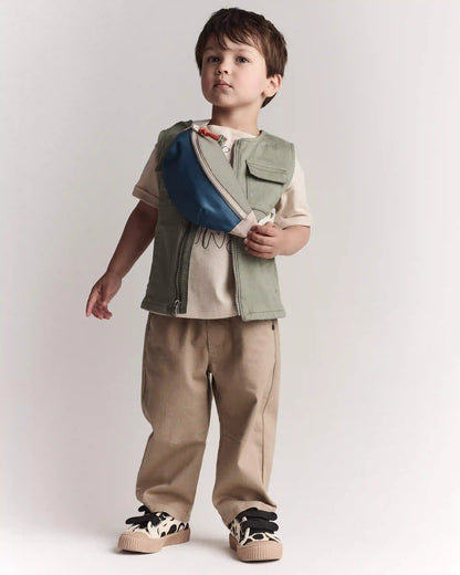 Toddler Zip-Up Vest - Olive
