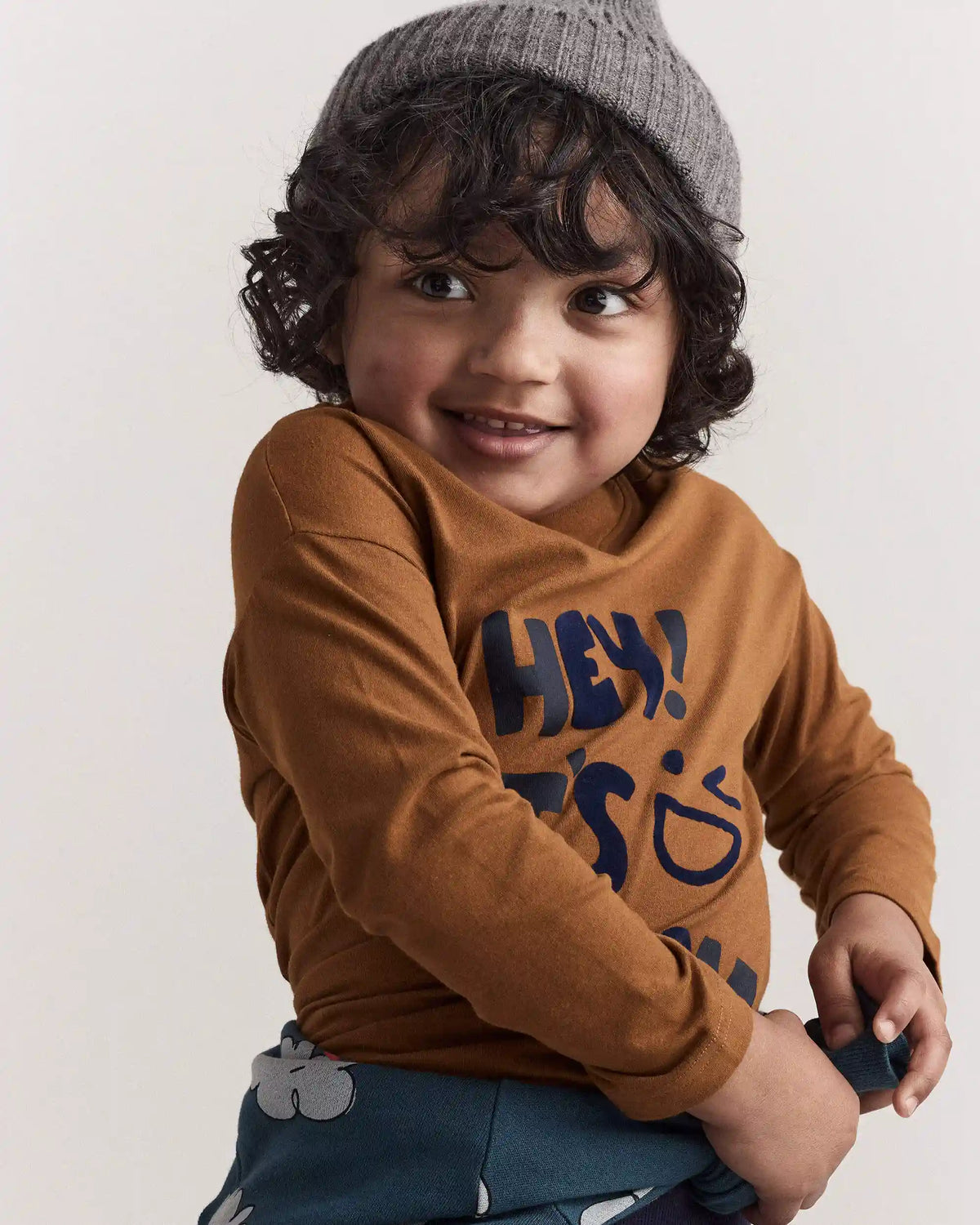 Toddler 'Hey! Let's Play' Long-Sleeve Graphic Tee - Cinnamon