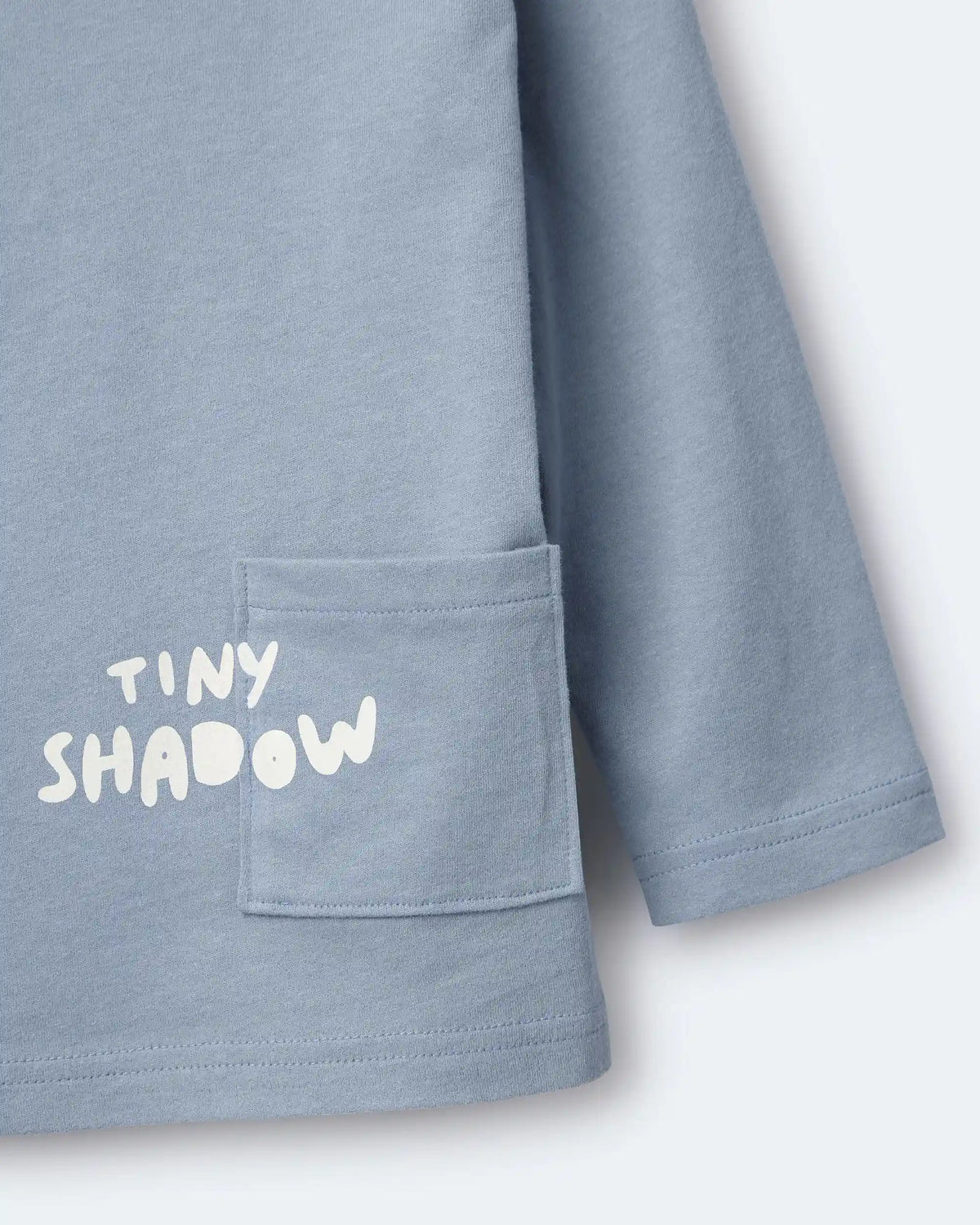 Toddler 'Tiny Shadow' Long-Sleeve Pocket Graphic Tee - Blue