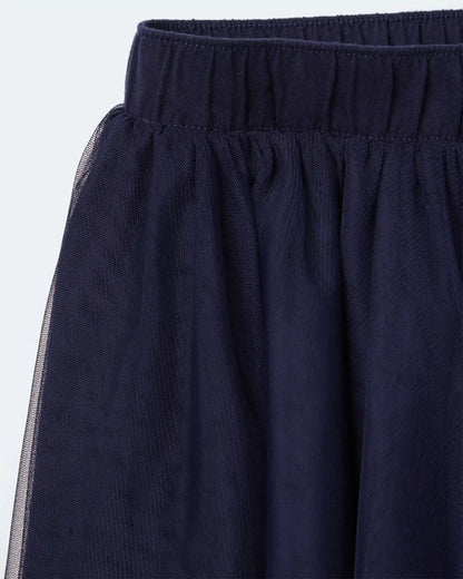 Toddler Girl Avenue Twirl™ Mini Skirt with Tulle - Navy