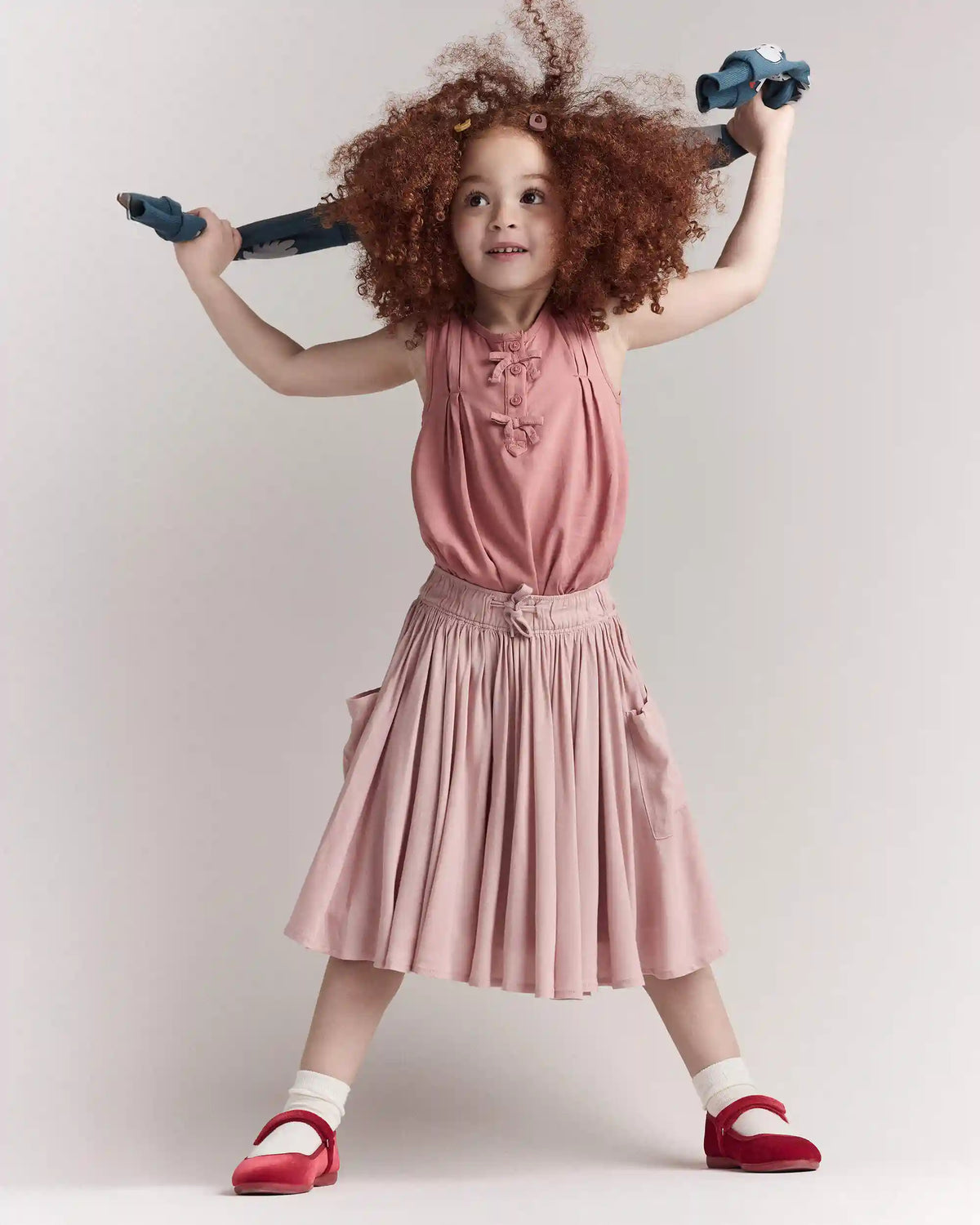 Toddler Girl Avenue Twirl™ Midi Skirt with Otter Pockets - Light Pink