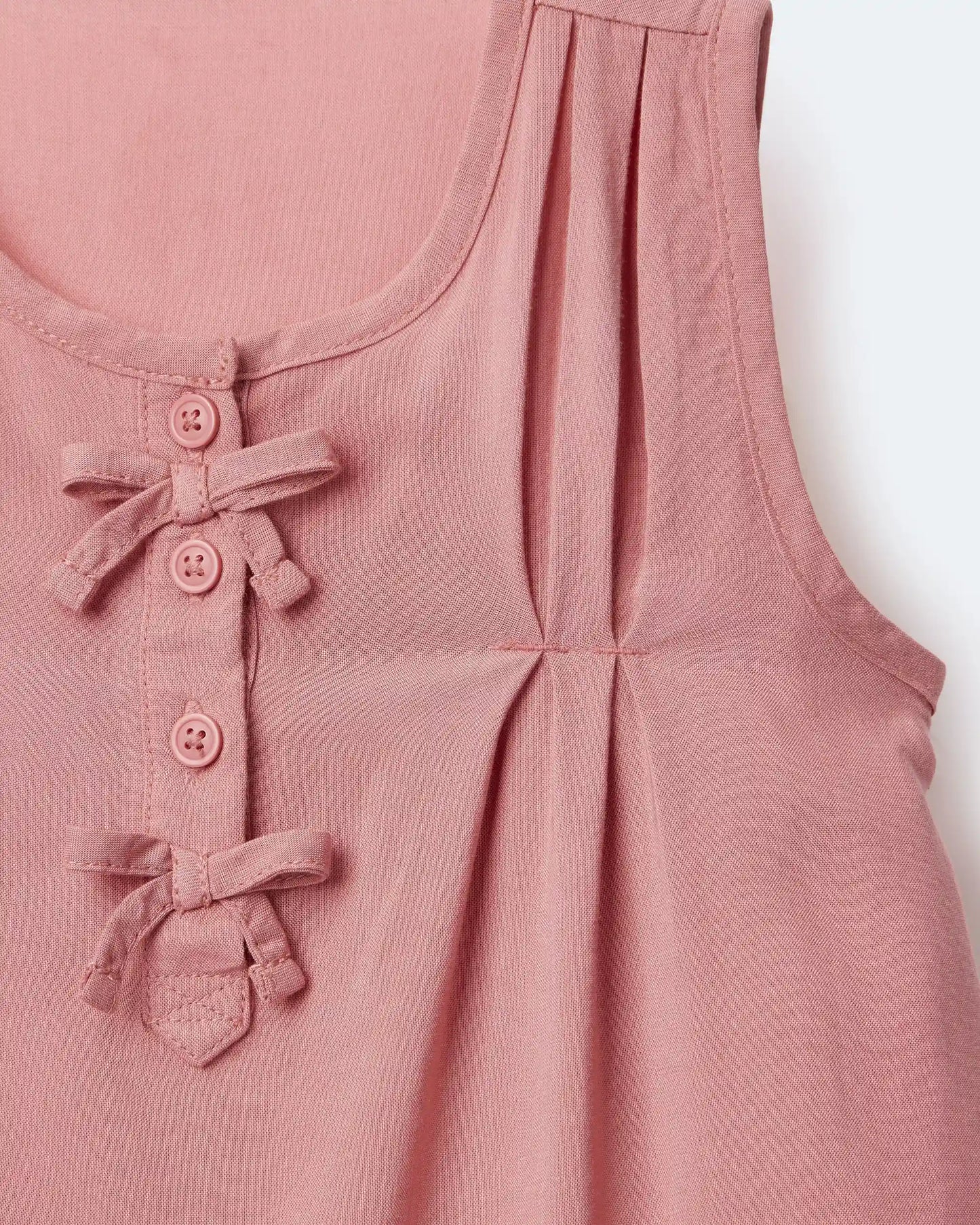 Toddler Girl Sleeveless Bow Top - Pink