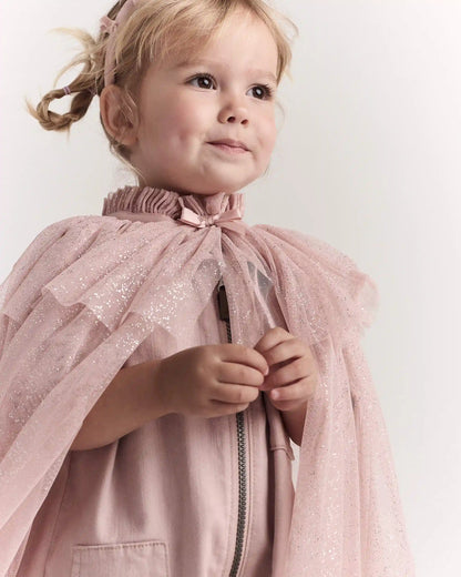 Toddler Girl Confetti Dress Up Cape - Light Pink