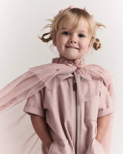 Toddler Girl Confetti Dress Up Cape - Light Pink