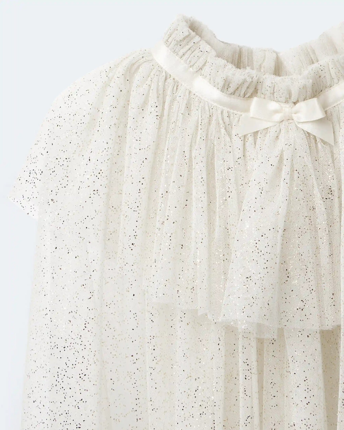 Toddler Girl Confetti Dress Up Cape - Cream/Gold