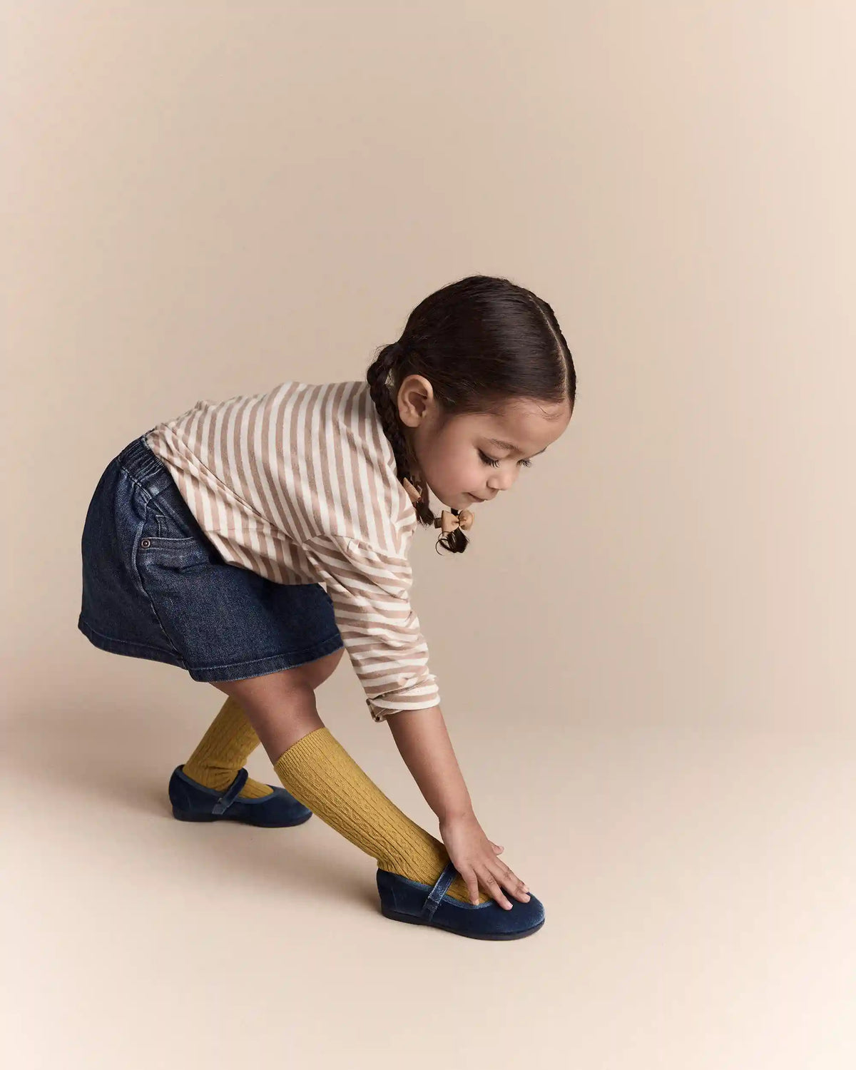 Toddler Girl Asymmetrical Denim Skirt - Blue