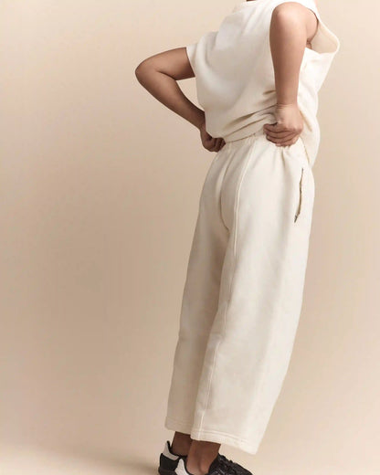 Toddler Girl Linda Wide Leg Pant - Cream