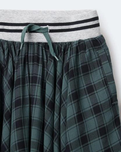 Toddler Girl Avenue Twirl™ Midi Skirt in Plaid - Green/Black