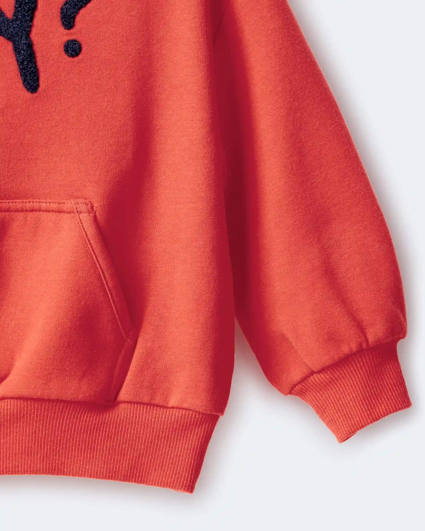 Toddler 'Why?' Graphic Pullover Sweatshirt - Orange