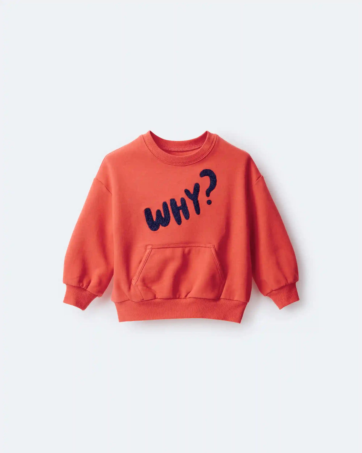 Toddler 'Why?' Graphic Pullover Sweatshirt - Orange