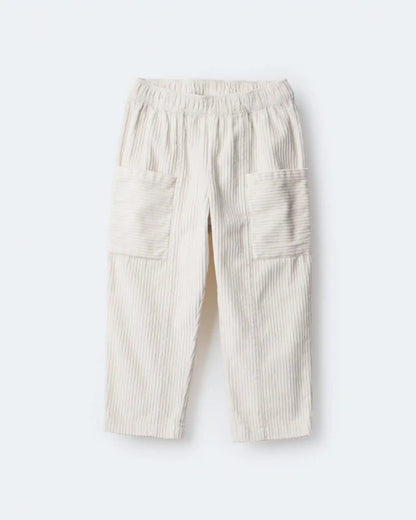 Toddler Boy Corduroy Pocket Pant - Cream