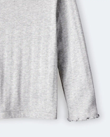 Toddler Girl Mock Neck Long-Sleeve Top - Heather Grey