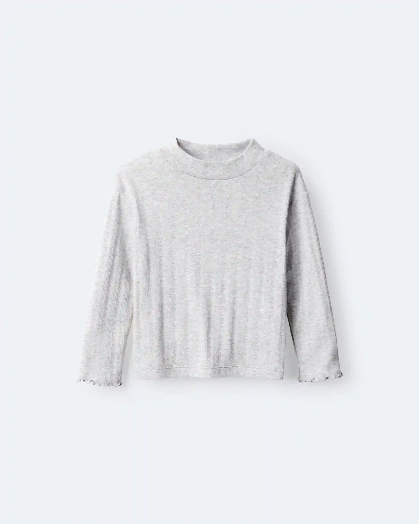 Toddler Girl Mock Neck Long-Sleeve Top - Heather Grey