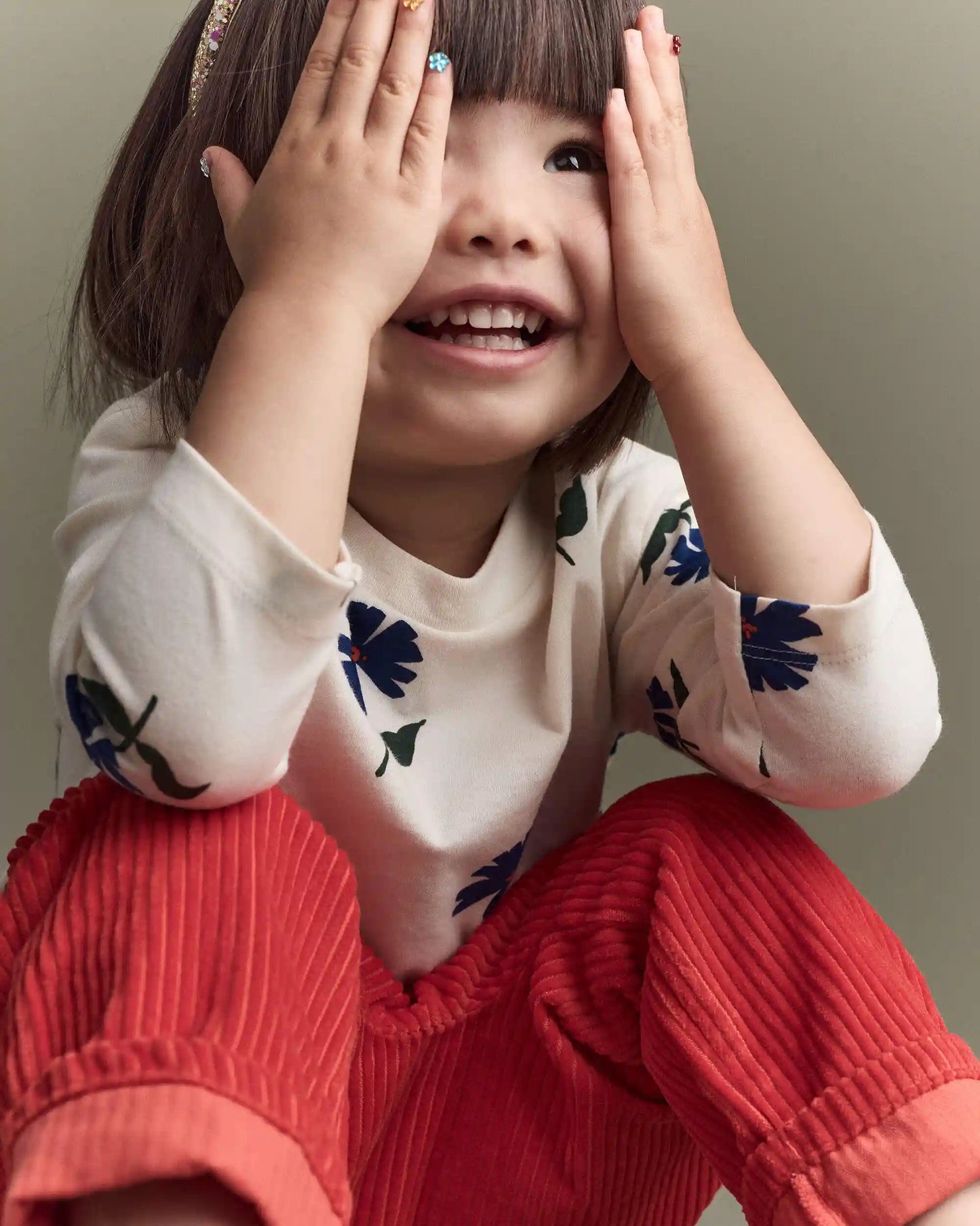 Toddler Corduroy Playground Pant - Orange