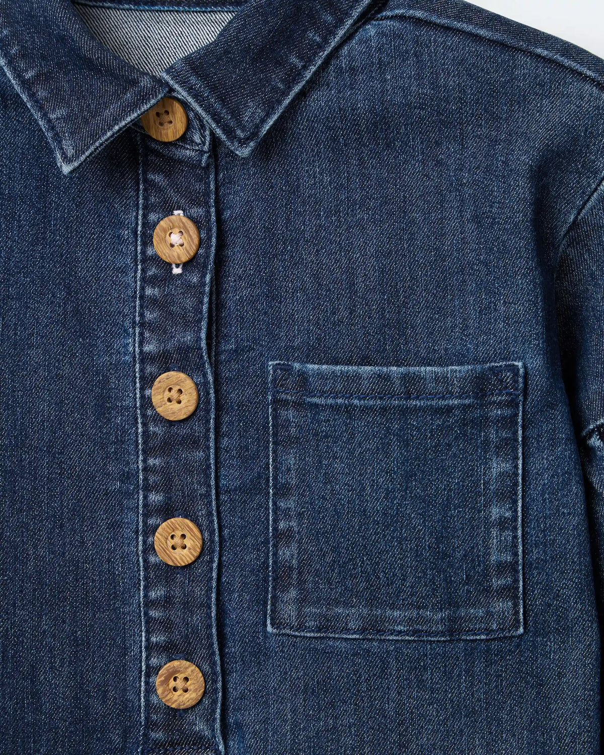 Toddler Girl Puff-Sleeve Denim Dress - Blue