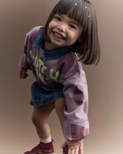 Toddler Girl Watch This!' Shapes Dolman-Sleeve Sweatshirt - Mauve