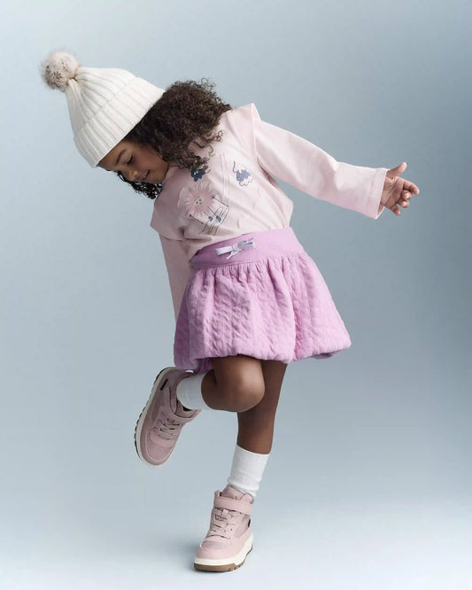 Toddler Girl Bubble Skirt - Lilac