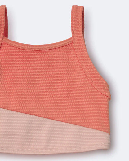 Toddler Girl Colorblock Tankini Set - Orange