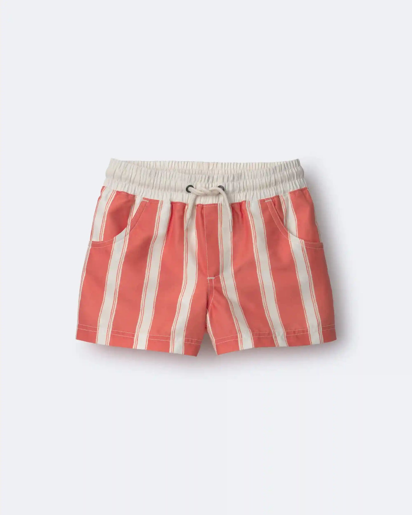 Toddler Boy Striped Swim Trunks - Orange