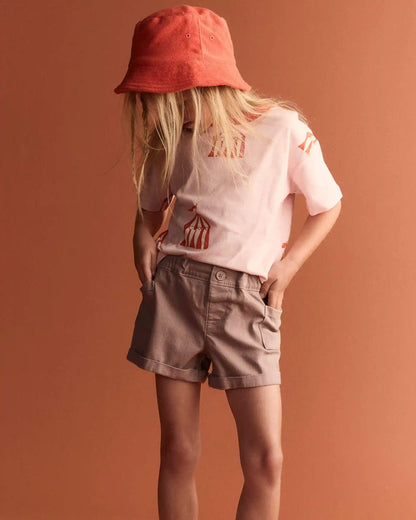 Toddler Girl Mom Shorts - Mauve