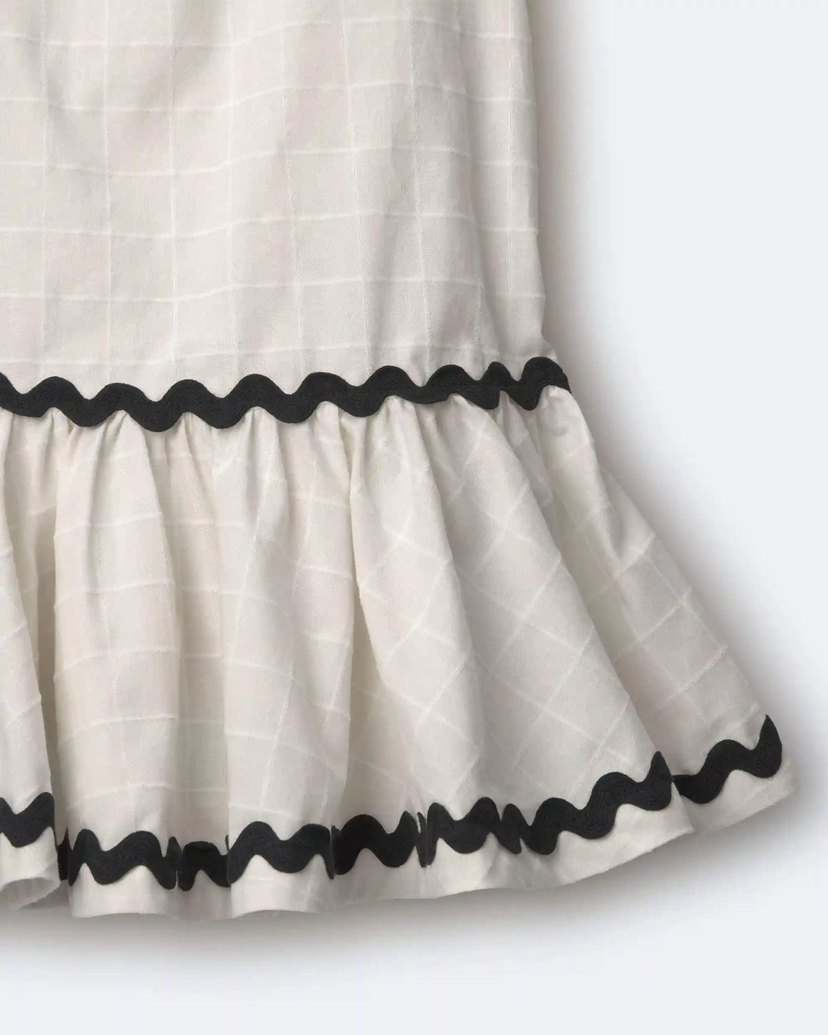 Toddler Girl Ric-Rac Short-Sleeve Dropwaist Dress - Cream