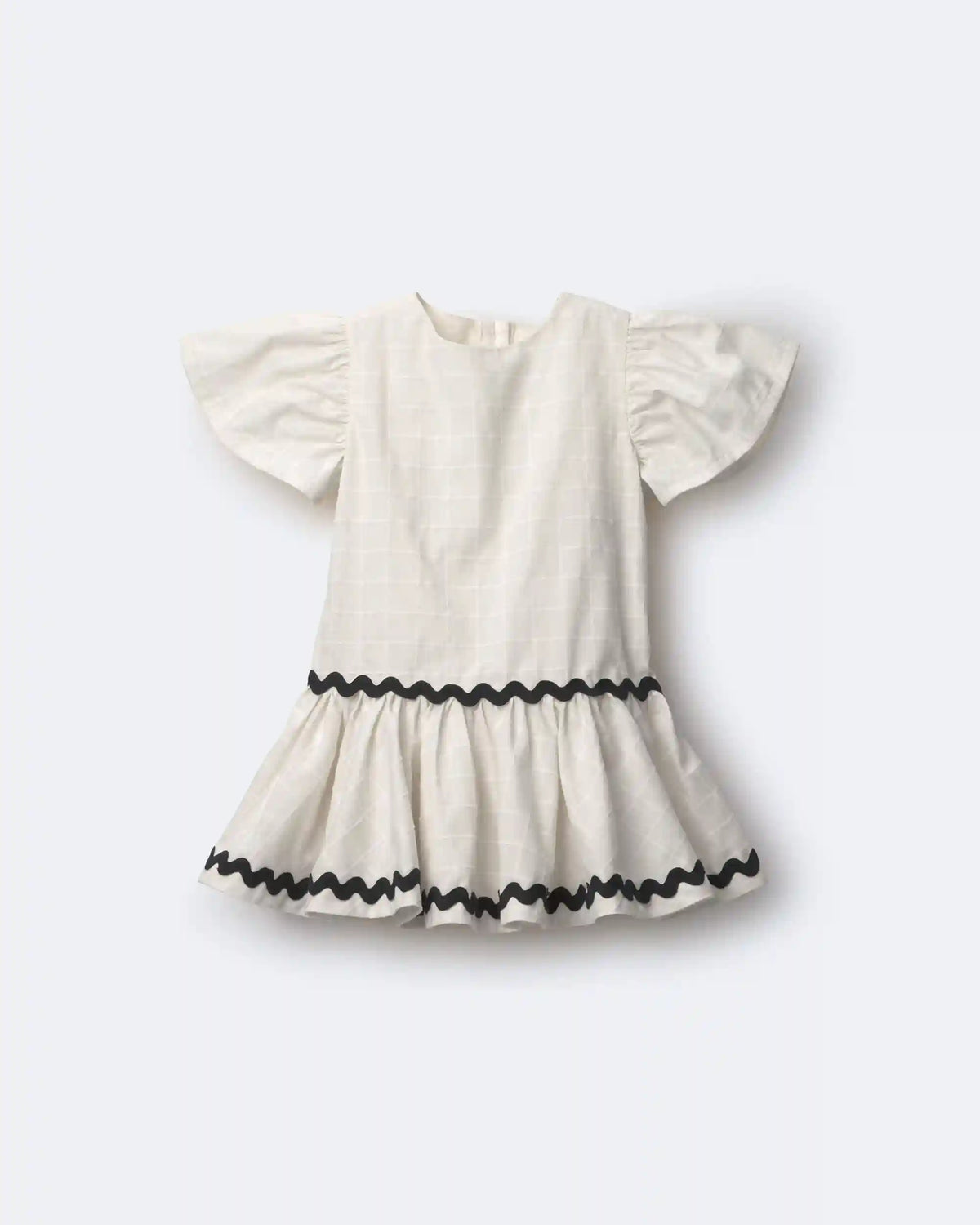 Toddler Girl Ric-Rac Short-Sleeve Dropwaist Dress - Cream
