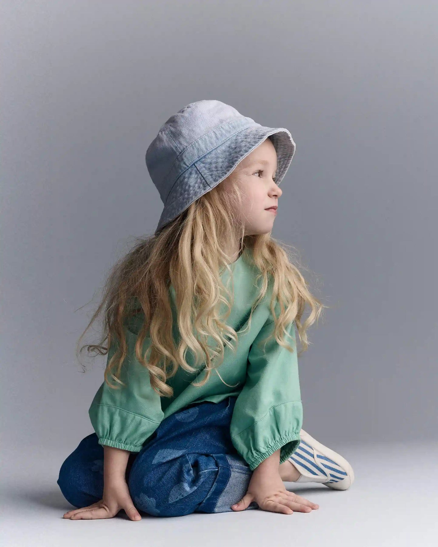 Toddler Girl Blouson Cuffed Long-Sleeve Top - Green