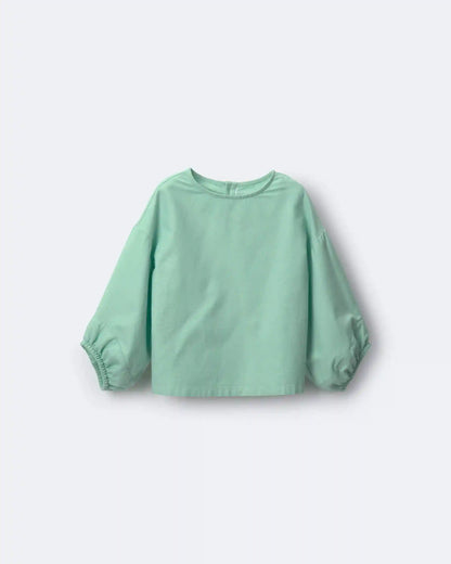 Toddler Girl Blouson Cuffed Long-Sleeve Top - Green