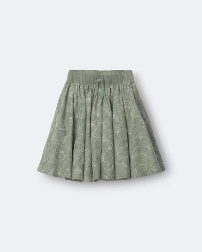 Toddler Girl Avenue Twirl™ Embroidered Midi Skirt in Floral Print - Green