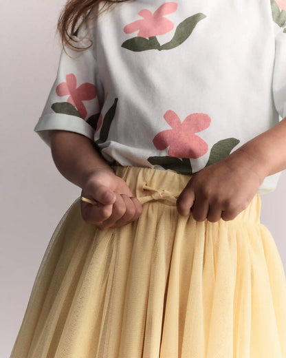 Toddler Girl Avenue Twirl™ Midi Skirt with Tulle - Yellow