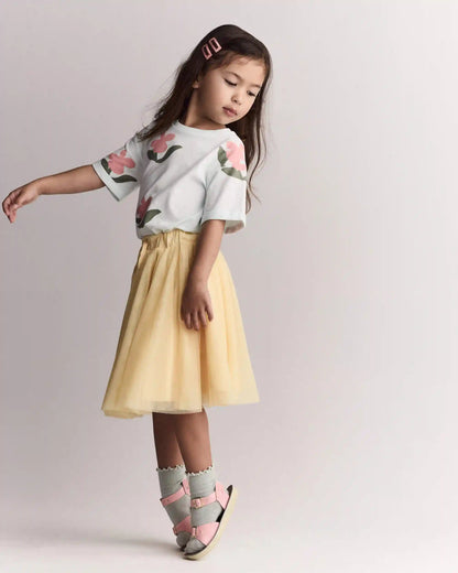 Toddler Girl Avenue Twirl™ Midi Skirt with Tulle - Yellow