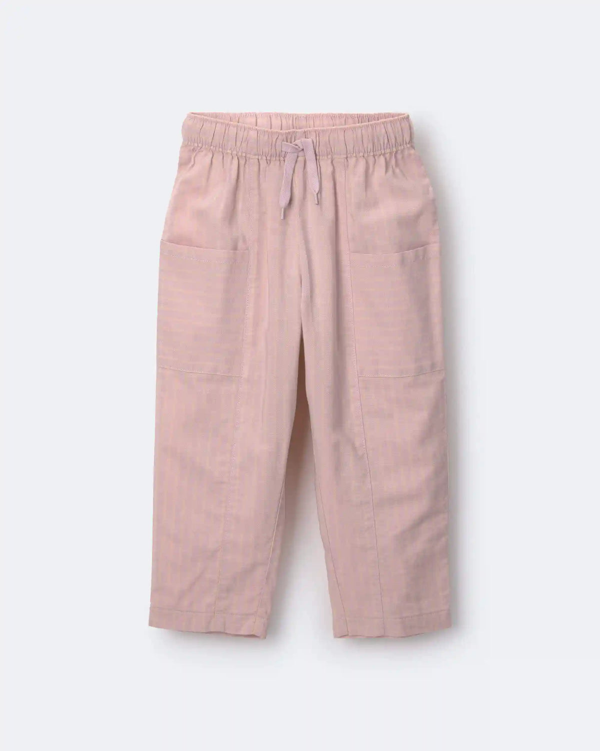 Toddler Girl Pocket Pant in Stripes - Light Pink