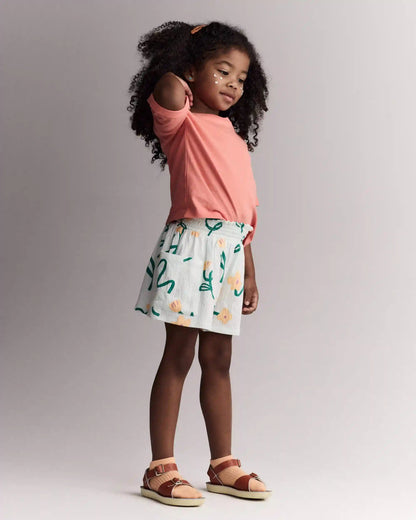 Toddler Rolled Cuff Tee - Coral