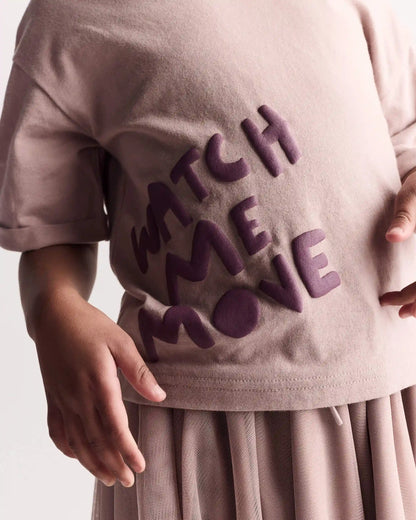 Toddler 'Watch Me Move' Rolled Cuff Tee - Mauve