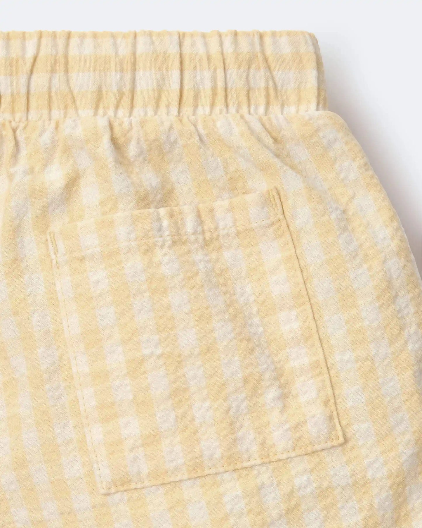Toddler Girl Gingham Peplum Shorts - Yellow