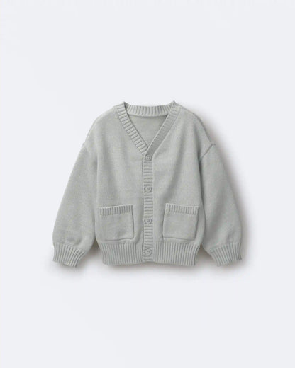 Toddler Girl Cardigan with Avenue Pockets - Light Blue