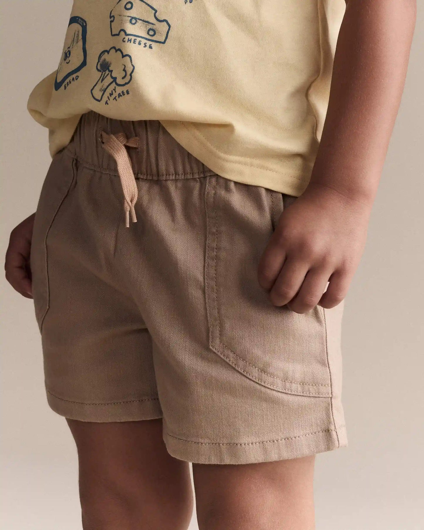 Toddler Boy Standard Shorts with Pockets - Khaki