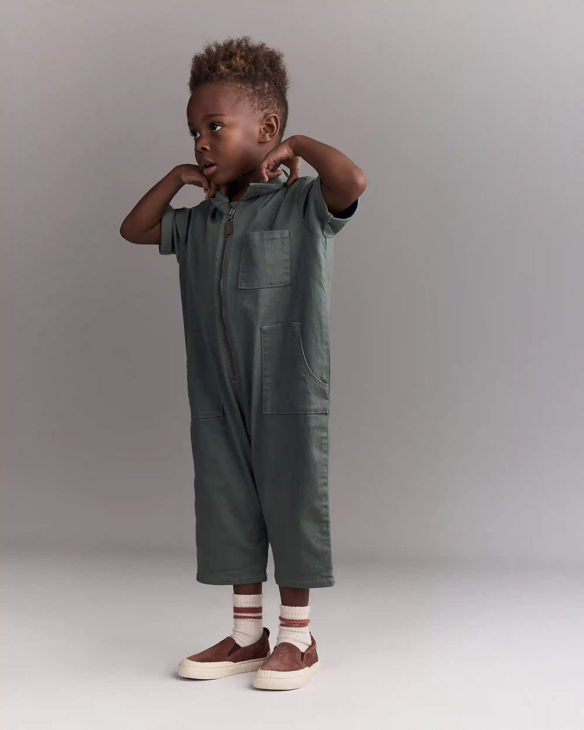 Toddler Day Out™ Cropped Jumpsuit - Green