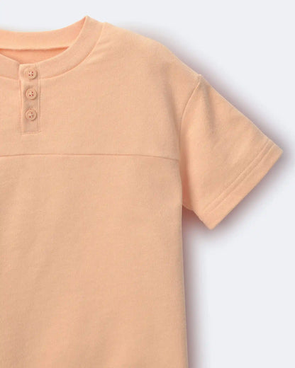 Toddler Boy Henley Tee - Orange