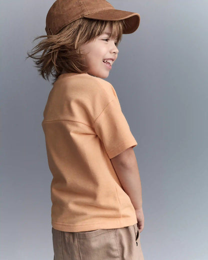 Toddler Boy Henley Tee - Orange