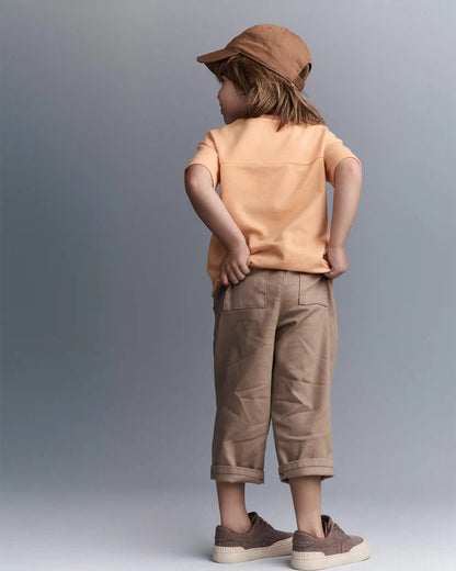 Toddler Boy Henley Tee - Orange
