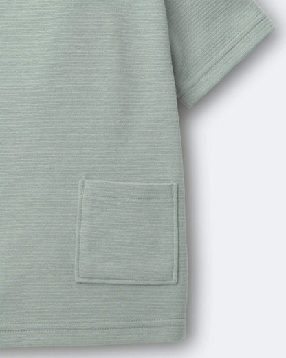 Toddler Boy Henley Tee with Pocket - Sage