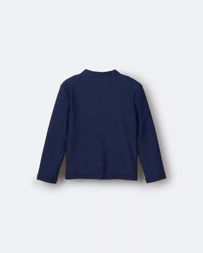 Toddler Boy 'Splish Splash' Half-Zip Long-Sleeve Rashguard - Navy